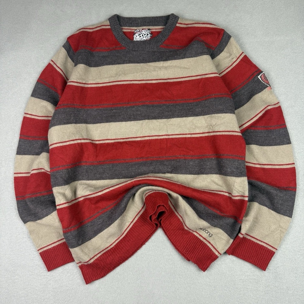 VTG Billabong‎ Sweater Mens XL Wool Acrylic Grunge Y2K Surf Skate Emo Striped
